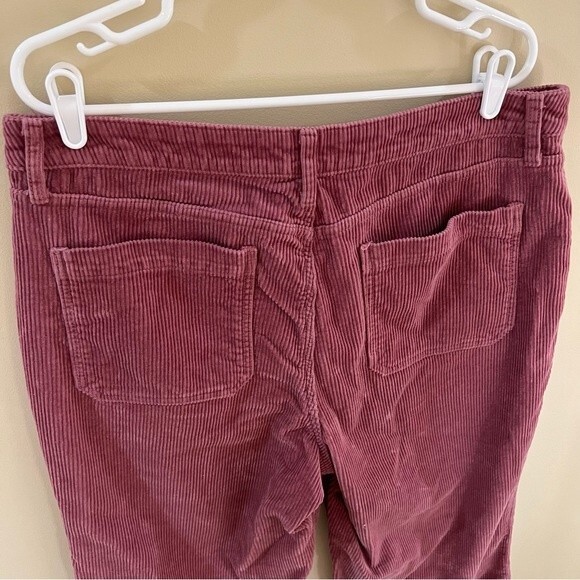 A.n.a. Corduroy Pants Dusty Rose Pink High Waisted Wide Leg Crop Cords - Picture 5 of 6